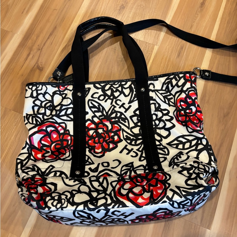 Coach flowered Tote Bag